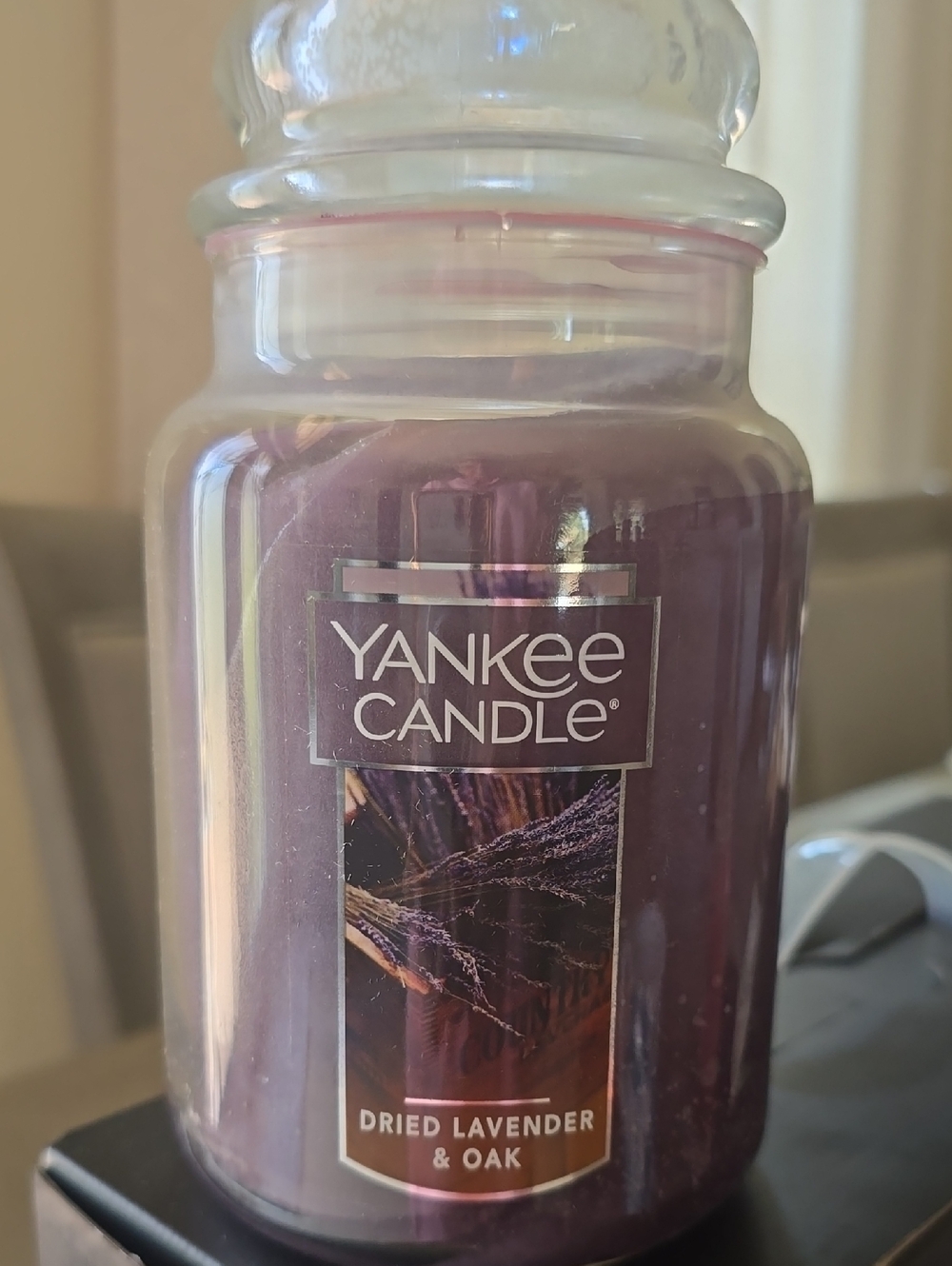 Yankee Candle Dried Lavender & Oak Jar Candle - Purple